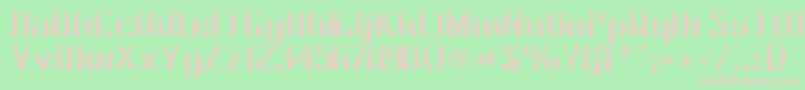 Pecot013 Font – Pink Fonts on Green Background