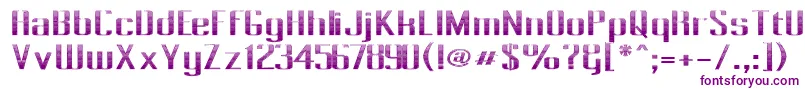 Pecot013 Font – Purple Fonts on White Background