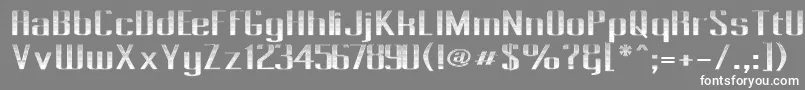 フォントPecot013 – 灰色の背景に白い文字