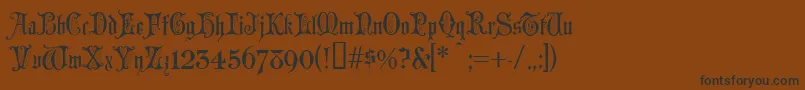 fuente ChappelText – Fuentes Negras Sobre Fondo Marrón