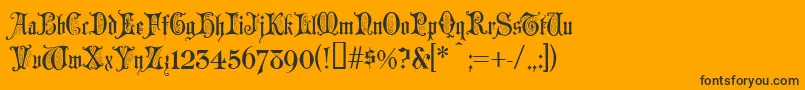 ChappelText Font – Black Fonts on Orange Background