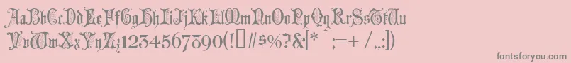 Fonte ChappelText – fontes cinzas em um fundo rosa