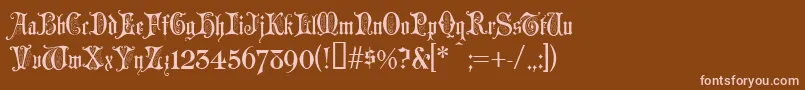 ChappelText Font – Pink Fonts on Brown Background