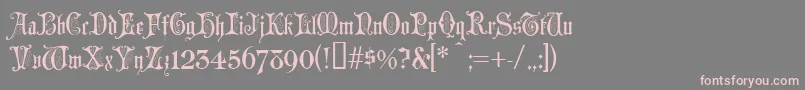 フォントChappelText – 灰色の背景にピンクのフォント