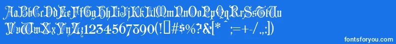 ChappelText Font – White Fonts on Blue Background