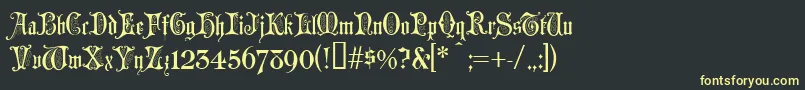 ChappelText-Schriftart – Gelbe Schriften auf schwarzem Hintergrund
