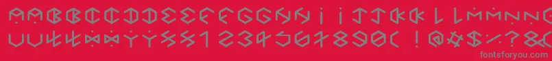 HexagonCupFontBold Font – Gray Fonts on Red Background
