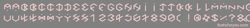 HexagonCupFontBold Font – Pink Fonts on Gray Background