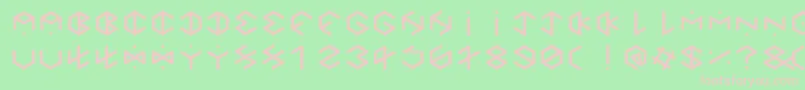 HexagonCupFontBold Font – Pink Fonts on Green Background