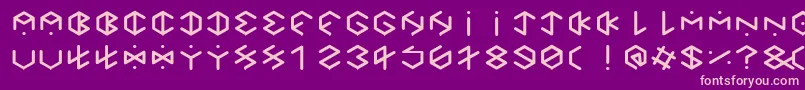 HexagonCupFontBold Font – Pink Fonts on Purple Background