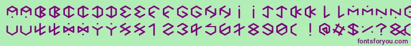 HexagonCupFontBold Font – Purple Fonts on Green Background
