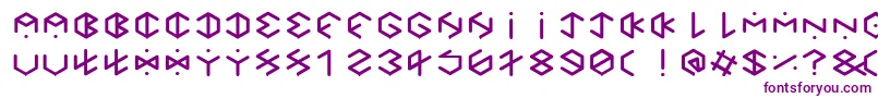 HexagonCupFontBold Font – Purple Fonts on White Background
