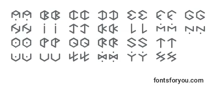 Überblick über die Schriftart HexagonCupFontBold