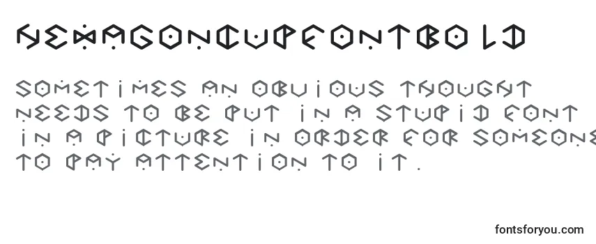 HexagonCupFontBold-fontti