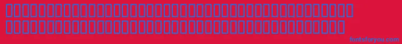 Czcionka McsAlmaalimHighDecoOutline – niebieskie czcionki na czerwonym tle