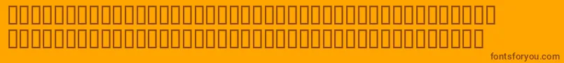 McsAlmaalimHighDecoOutline-fontti – ruskeat fontit oranssilla taustalla