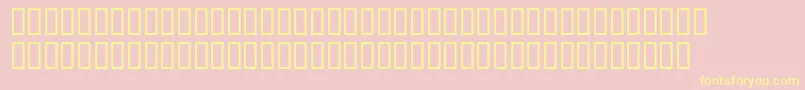McsAlmaalimHighDecoOutline Font – Yellow Fonts on Pink Background