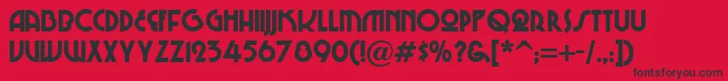 ChiTownNf Font – Black Fonts on Red Background