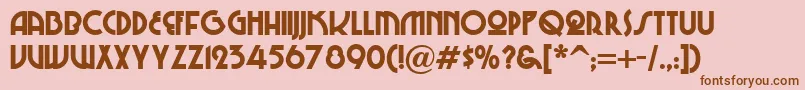 ChiTownNf Font – Brown Fonts on Pink Background