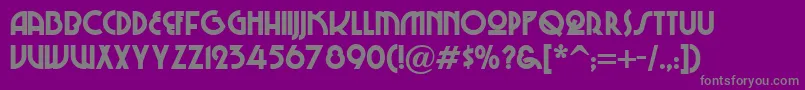 ChiTownNf-Schriftart – Graue Schriften auf violettem Hintergrund