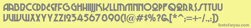 ChiTownNf Font – Gray Fonts on Yellow Background