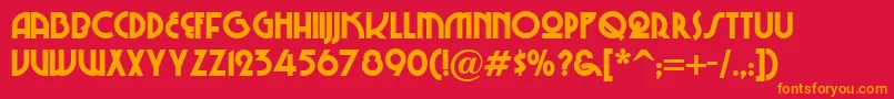 ChiTownNf Font – Orange Fonts on Red Background