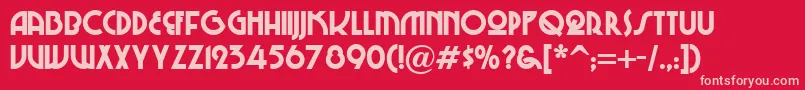 ChiTownNf Font – Pink Fonts on Red Background