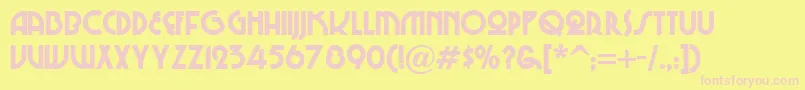 ChiTownNf Font – Pink Fonts on Yellow Background
