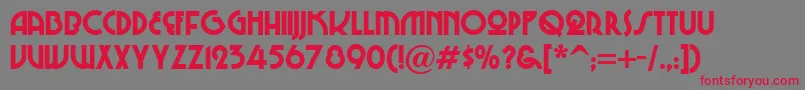 ChiTownNf Font – Red Fonts on Gray Background