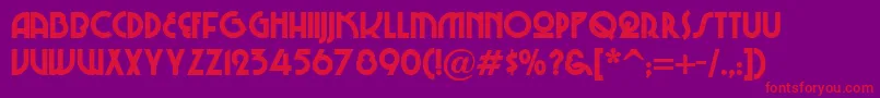 ChiTownNf Font – Red Fonts on Purple Background