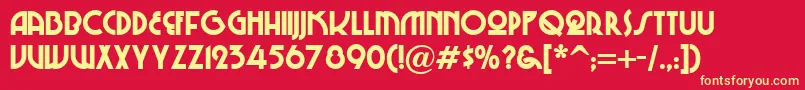 ChiTownNf Font – Yellow Fonts on Red Background