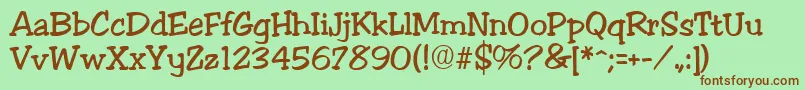 CourteRegular Font – Brown Fonts on Green Background