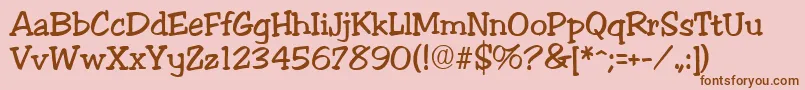 CourteRegular Font – Brown Fonts on Pink Background