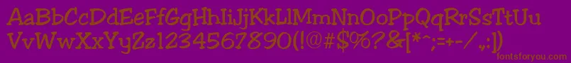CourteRegular Font – Brown Fonts on Purple Background