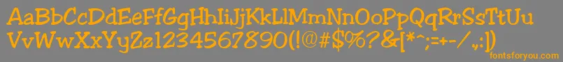 CourteRegular Font – Orange Fonts on Gray Background