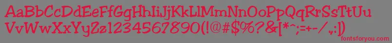 CourteRegular Font – Red Fonts on Gray Background
