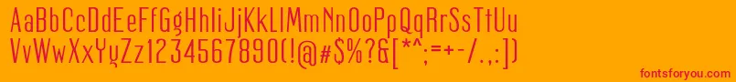 Mager Font – Red Fonts on Orange Background