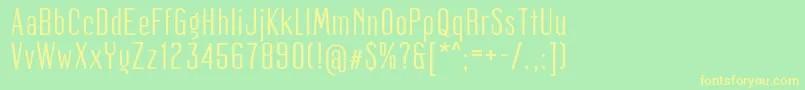 Mager Font – Yellow Fonts on Green Background