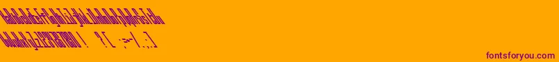 BallbaseMegaultrabackslanted-Schriftart – Violette Schriften auf orangefarbenem Hintergrund