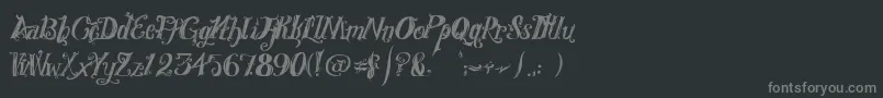 RoyalVanity Font – Gray Fonts on Black Background