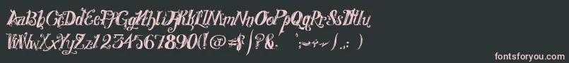 RoyalVanity Font – Pink Fonts on Black Background