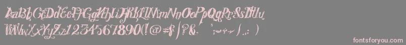 RoyalVanity Font – Pink Fonts on Gray Background