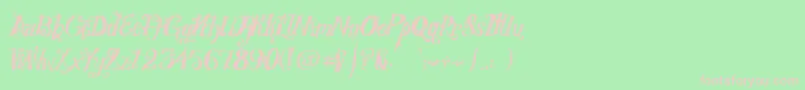 RoyalVanity Font – Pink Fonts on Green Background