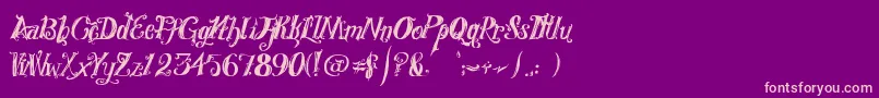 RoyalVanity Font – Pink Fonts on Purple Background