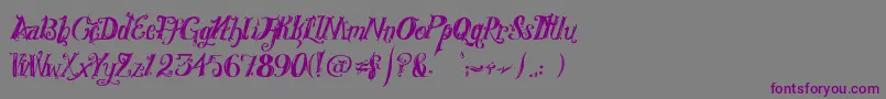 RoyalVanity Font – Purple Fonts on Gray Background