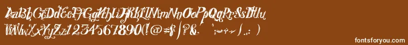 RoyalVanity Font – White Fonts on Brown Background