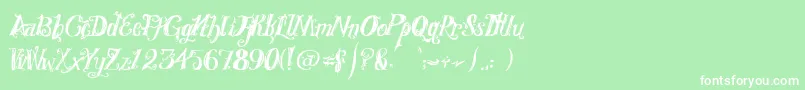 RoyalVanity Font – White Fonts on Green Background