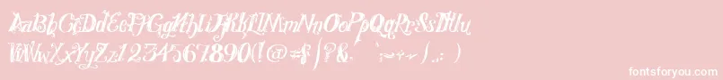 RoyalVanity Font – White Fonts on Pink Background