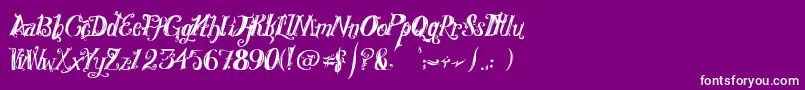 RoyalVanity Font – White Fonts on Purple Background