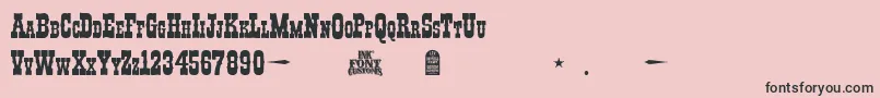 Saiba mais sobre a fonte I.F.C.Boothill Fonte I.F.C.Boothill – fontes pretas em um fundo rosa
